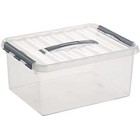 Aufbewahrungsbox Sunware Q-line - Deckel - mit Griff - L 400 x B 300 x H 180 mm - 15 l