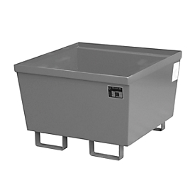 Auffangwanne BAUER AO-1, Stahl, 229 l, B 800 x T 800 x H 545 mm, grau
