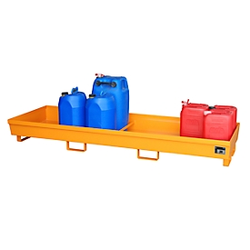 Auffangwanne BAUER AO-4/B, Stahl, 280 l, B 2400 x T 800 x H 285 mm, orange