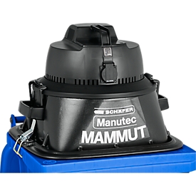 Aufsatzsauger Manutec-Mammut, 1100 W, geeignet für 120 l Mülltonnen, mit Werkzeugsteckdose, 1 Patronenfilter & 1 Vliesfilter 