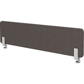 Auftisch-Akustiktrennwand  Wall mit Adapter, 30 mm stark, B 800 x H 600 mm, dunkelgrau