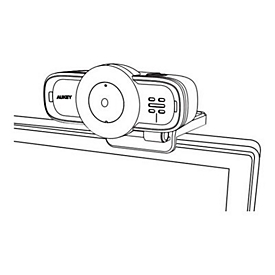 Aukey PC-LM3 - Webcam - Farbe - 2 MP - 1920 x 1080 - 1080p