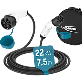 Autolaadkabel ANSMANN 1900-0120 EV, 22 kW, type 2 aansluiting. voor hybride &amp; elektrische auto, 3 fase, 750 cm