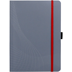 AVERY notitieboek NOTIZIO, ref. 7018, A5-formaat, soft kaft van PP, 80 vel, gelijnd, donkergrijs