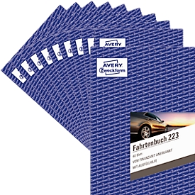 Avery Zweckform 223-10 Rittenboek, formaat A5, 10 boeken met elk 40 vellen, FSC® papier, wit