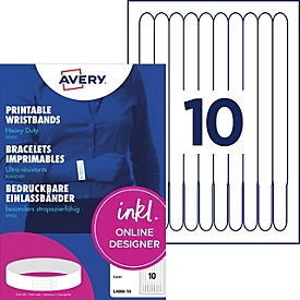 Avery Zweckform Einlassbänder 265 x 18 mm, weiß, PVC-freie Folie, Laserdrucker, 100 Stück


