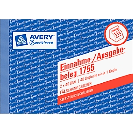 AVERY® Zweckform Einnahme-/Ausgabebeleg Nr. 1755