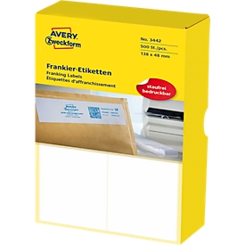 Avery Zweckform frankeeretiketten 3442 - 138 x 48 mm - doos van 500 st.