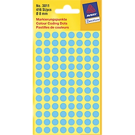 AVERY Zweckform Markierungspunkte 3011 - 8mm - blau - 416 Punkte