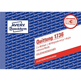 Avery Zweckform Quittungen Nr. 1736