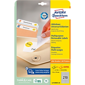 AVERY Zweckform Universal-Etiketten, 17,8 x 10 mm, wiederablösbar