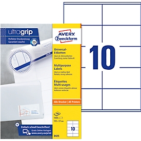 AVERY Zweckform Universal-Etiketten 3425, ultragrip, 105 x 57 mm, 1000 Stück