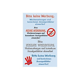 Avery Zweckform Z-Design - Schild - Keine Werbung - 76 x 120 mm