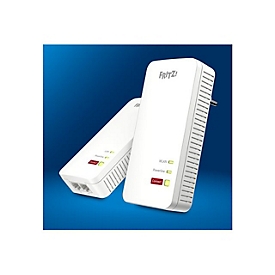 AVM FRITZ!Powerline 1240 AX - Wi-Fi Set - Powerline-Adapter-Kit 2-Port-Switch - 1GbE, HomePlug AV (HPAV) - Wi-Fi 6 - 2,4 GHz
