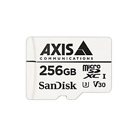 AXIS Surveillance - Flash-Speicherkarte (microSDXC-an-SD-Adapter inbegriffen) - 256 GB - Video Class V30 / UHS Class 3 / Class10 - microSDXC - weiß