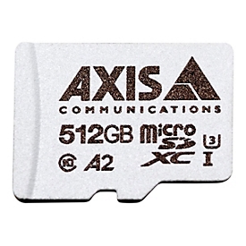 AXIS Surveillance - Flash-Speicherkarte (microSDXC-an-SD-Adapter inbegriffen) - 512 GB - A2 / UHS-I U3 / Class10 - microSDXC UHS-I - für AXIS D3110, M3085, M3086, M4308, M5075, M7116, P3727, P3818, Q1656, Q1715, Q1942, Q6100