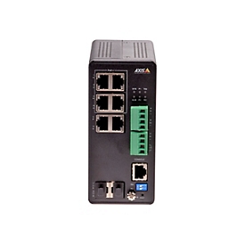Axis T8504-R - Switch - managed - 4 x 10/100/1000 (PoE+) + 2 x Combo Gigabit Ethernet/Gigabit SFP - Desktop, an Rack montierbar - PoE++ (240 W)