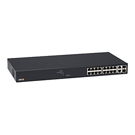 Axis T8516 - Switch - managed - 16 x 10/100/1000 (PoE+) + 2 x 10/100/1000/SFP - Desktop, an Rack montierbar - PoE+ (240 W)