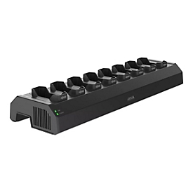 Axis W701 Mk II - Station zum Laden und Synchronisieren - 8 Schächte + AC-Netzteil - 120 Watt - 8 Ausgabeanschlussstellen (Steckverbinder für Bodycam) - schwarz NCS S 9000-N