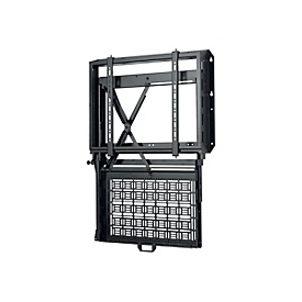 B-TECH BT7885 - Befestigungskit (Wandmontage) - für Flachbildschirm - mit absenkbarer AV-Lagerablage - verriegelbar - Schwarz - Bildschirmgröße: 124.5-218.4 cm (49"-86")