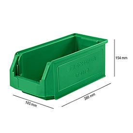 Bac à bec LF 421 SSI Schäfer, polypropylène, L 380 x l. 185 x H 154 mm, 7,8 L, vert