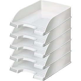 Bac à courrier Wow 5226 LEITZ®, blanc perlé, 5 pièces