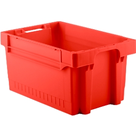 Bac à empiler Euro série EFB 643 - polypropylène - L 600 x l. 400 x H 300 mm - 54 L - rouge