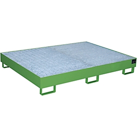 Bac de rayonnage type RW/RW 1800, avec caillebotis, vert RAL6011