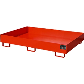 Bac de rayonnage type RW/RW 1800, sans caillebotis, rouge RAL3000