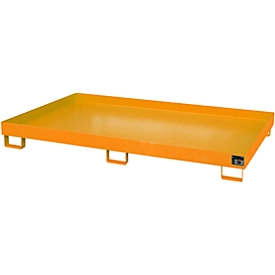 Bac de rayonnage type RW/RW 2200-1, sans caillebotis, orange RAL2000