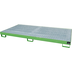 Bac de rayonnage type RW/RW 2700-1, avec caillebotis, vert RAL6011
