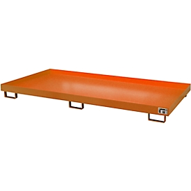 Bac de rayonnage type RW/RW 2700-1, sans caillebotis, orange RAL2000