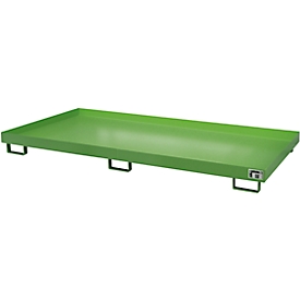 Bac de rayonnage type RW/RW 2700-1, sans caillebotis, vert RAL6011