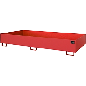 Bac de rayonnage type RW/RW 2700-2, sans caillebotis, rouge RAL3000