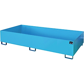 Bac de rayonnage type RW/RW 2700-3, sans caillebotis, bleu RAL5012