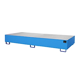 Bac de rayonnage type RW/RW 3300-2, avec caillebotis, bleu RAL5012