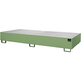 Bac de rayonnage type RW/RW 3300-2, avec caillebotis, vert RAL6011