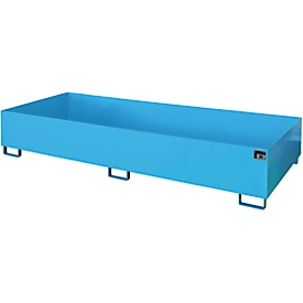 Bac de rayonnage type RW/RW 3300-3, sans caillebotis, bleu RAL5012