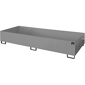 Bac de rayonnage type RW/RW 3300-3, sans caillebotis, gris RAL7005