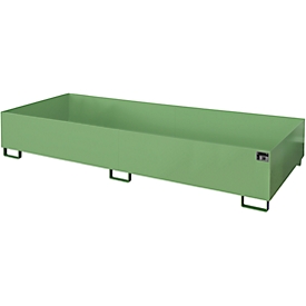 Bac de rayonnage type RW/RW 3300-3, sans caillebotis, vert RAL6011