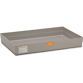 Bac de rétention GFK pour palettes - en plastique renforcé de fibres de verre - 150 litres - L 1200 x l. 800 x H 165 mm - sans caillebotis