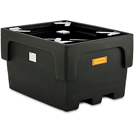 Bac de rétention IBC, polyéthylène, 1100 L, 1500 kg, avec garde au sol