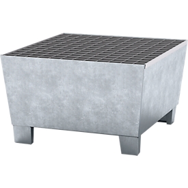 Bac de rétention WG 20, pour 1 fût de 200 L, galvanisé