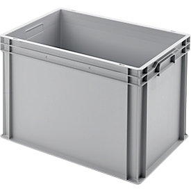 Bac empilable L420 UNISTA Ringoplast - PP - l. 600 x P 400 x H 420 mm - sans poignées de passage - gris clair