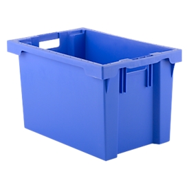 Bac gerbable et empilable FB 604, 62 L, bleu