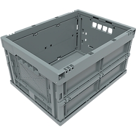 Bac pliable Euro 4322 - polypropène - L 600 x l. 400 x H 320 mm - 20,3 L - gris