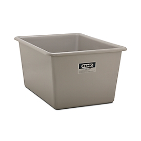 Bac rectangulaire standard, PRV, 1100 L, gris