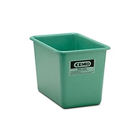 Bac rectangulaire standard, vert, 200 L haut