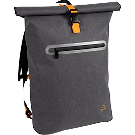 Backpack Exacompta Exactive Young, for laptops up to 15,6'', waterproof, W 330 x D 140 x H 480 mm, polyurethane, grey