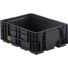 Bacs pour petites pièces R-KLT 4115 ESD, plastique, l. 400 x P 300 mm, jusqu'à 20 kg, noir